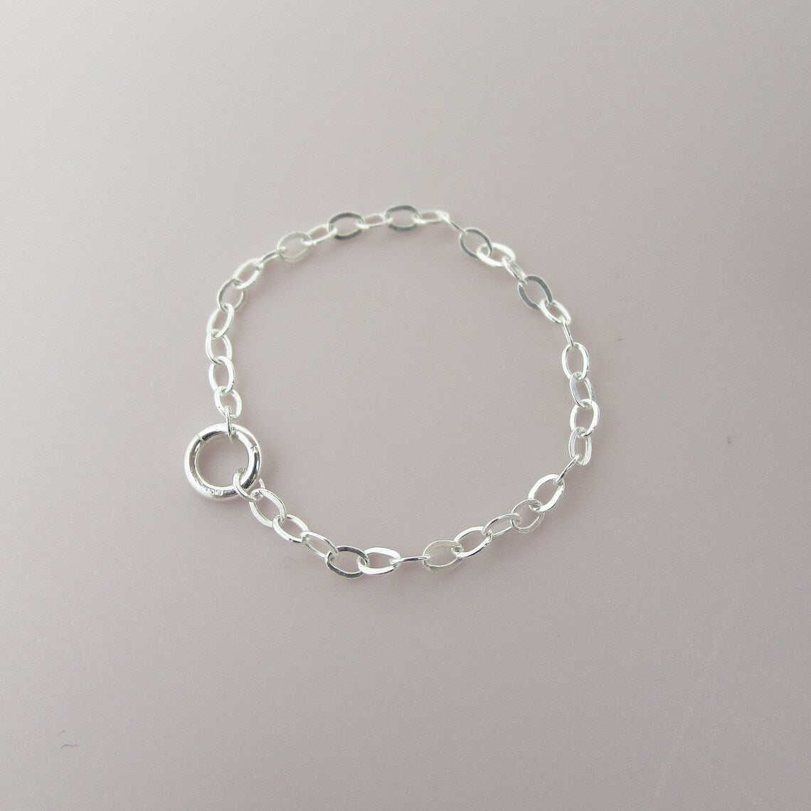 Tiny Chain Ring – Sterling Silver or Gold Filled