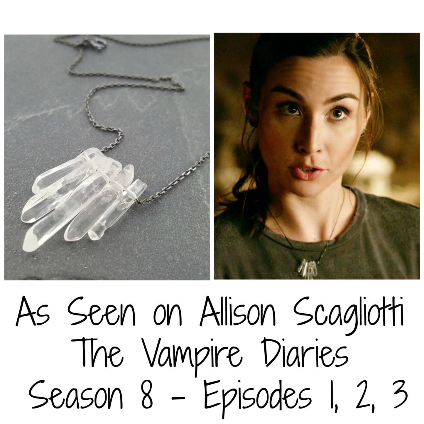 Quartz Dagger Necklace - As Seen on The Vampire Diaries Necklace