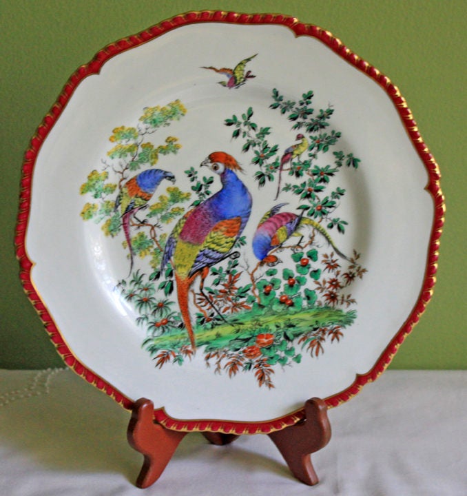 Antique Bavaria Dessert Plate: Hand-Painted Roses, Gold Rim (7.75")
