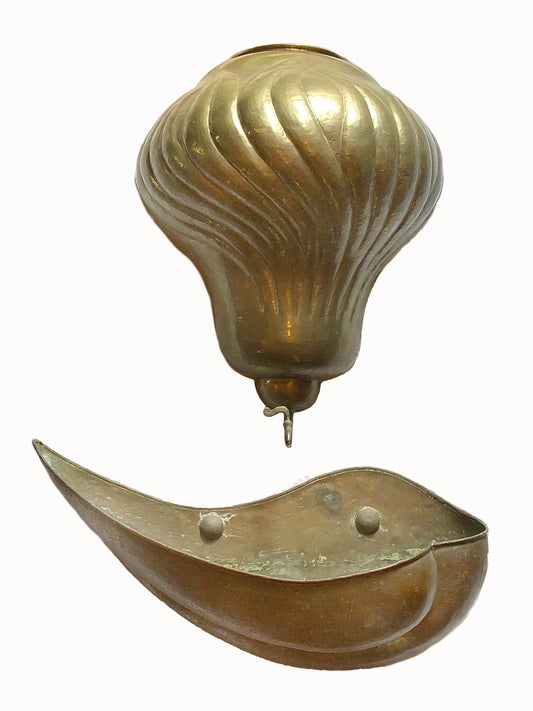 Brass Water Lavabo with Faucet Wall Hanging for Home, Garden, Store, or Cafe.