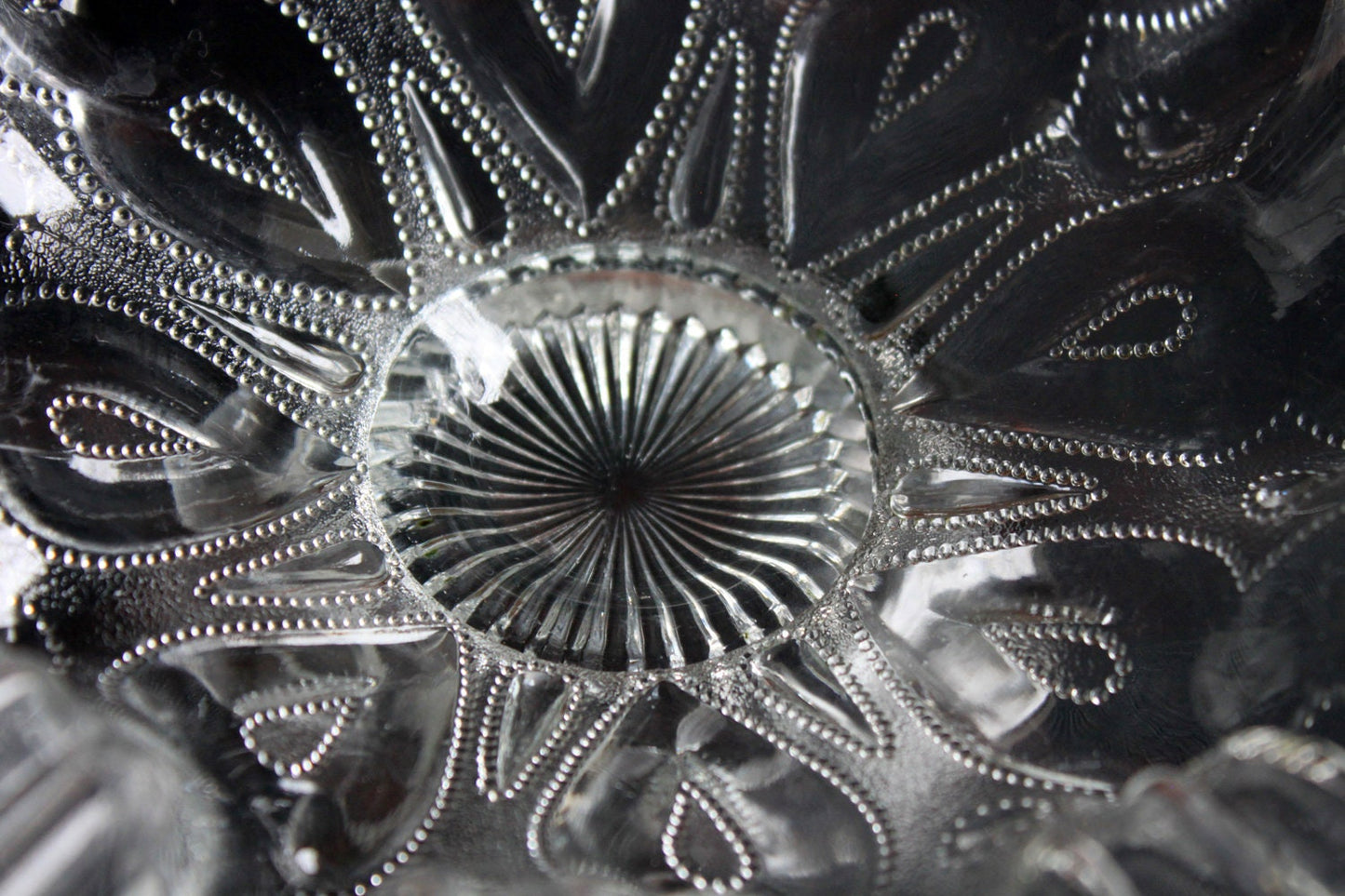 Vintage Glass Bowl. Cabinet Display Depression Glass Bowl.
