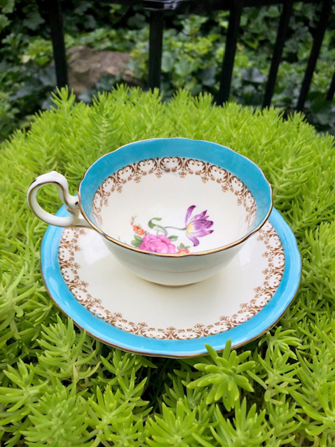 Antique Tea Cup and Saucer by Aynsley, England