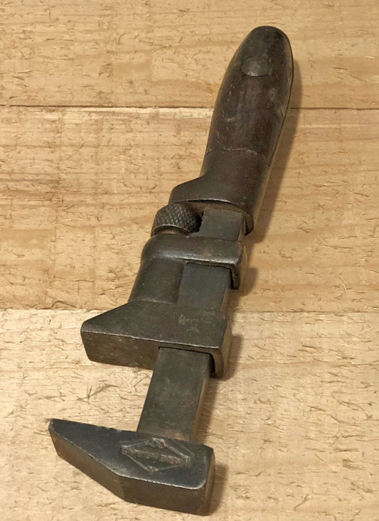 Antique OPI & PRY Craft Man Wrench.  Collectible Manual Tool with Wooden Handle. Gift for Him for Christmas.