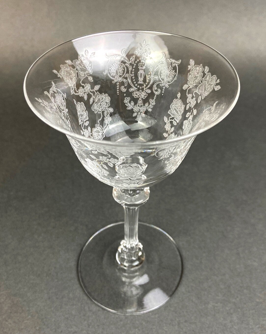Antique Tiffin Franciscan Liquor/Cocktail  Glasses , Cherokee Rose Pattern , Set of 6.