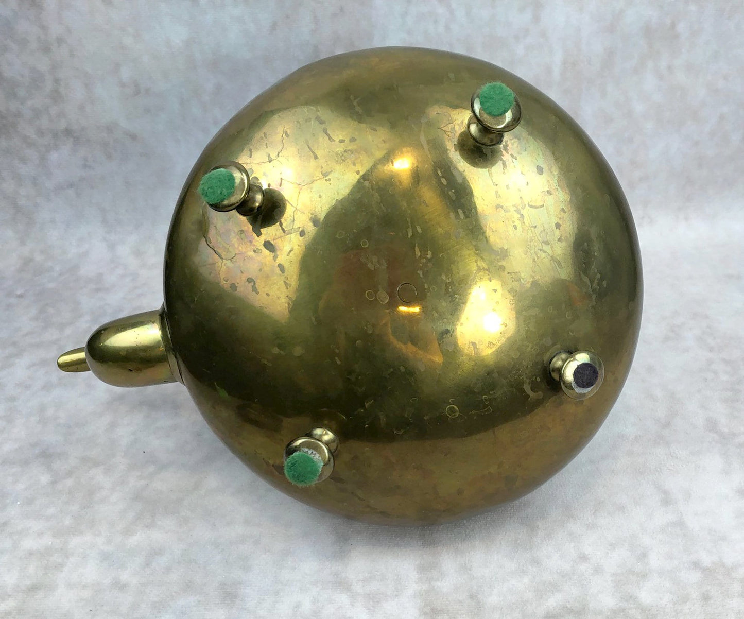 Antique Brass Teapot or Kettle or Coffee Pot with Glass Handle. Kettle Pot with Feet for Home Decor.