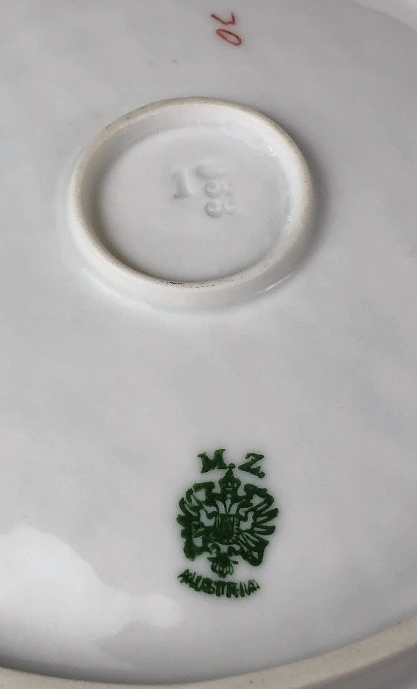 Antique M.Z. Austria Bowl: Hand-Decorated Roses, Scalloped Rim