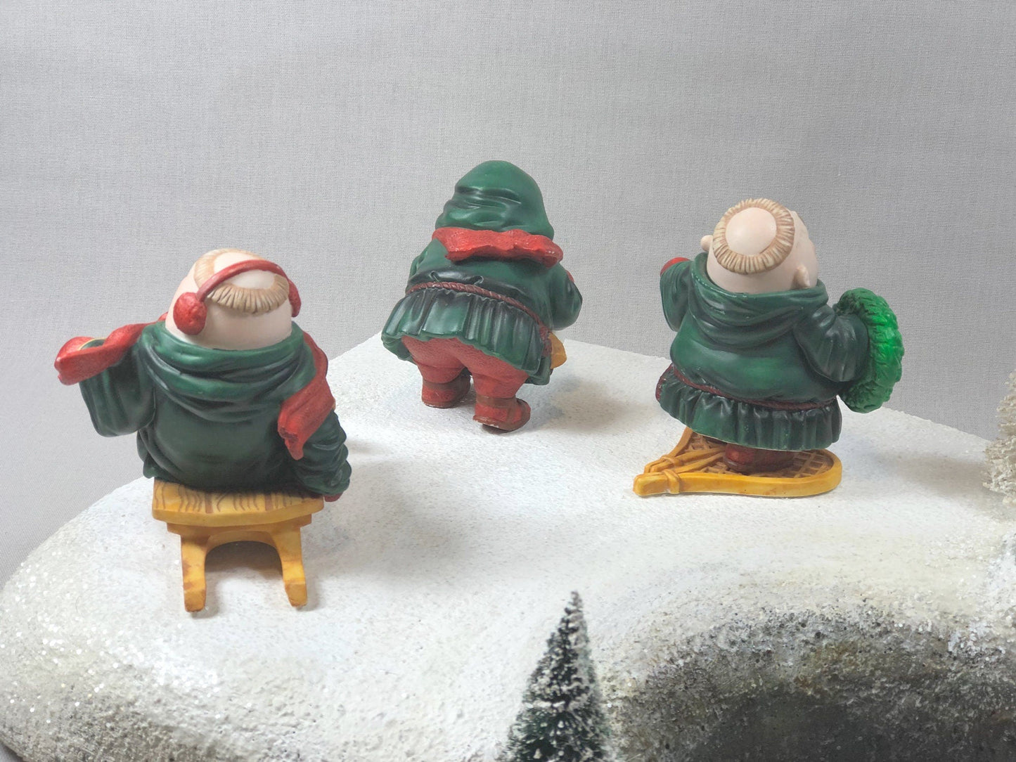 Department 56 Monks Christmas Figurines. Set of Three Merry Makers / Sebastian / Sigmond / Solomon.