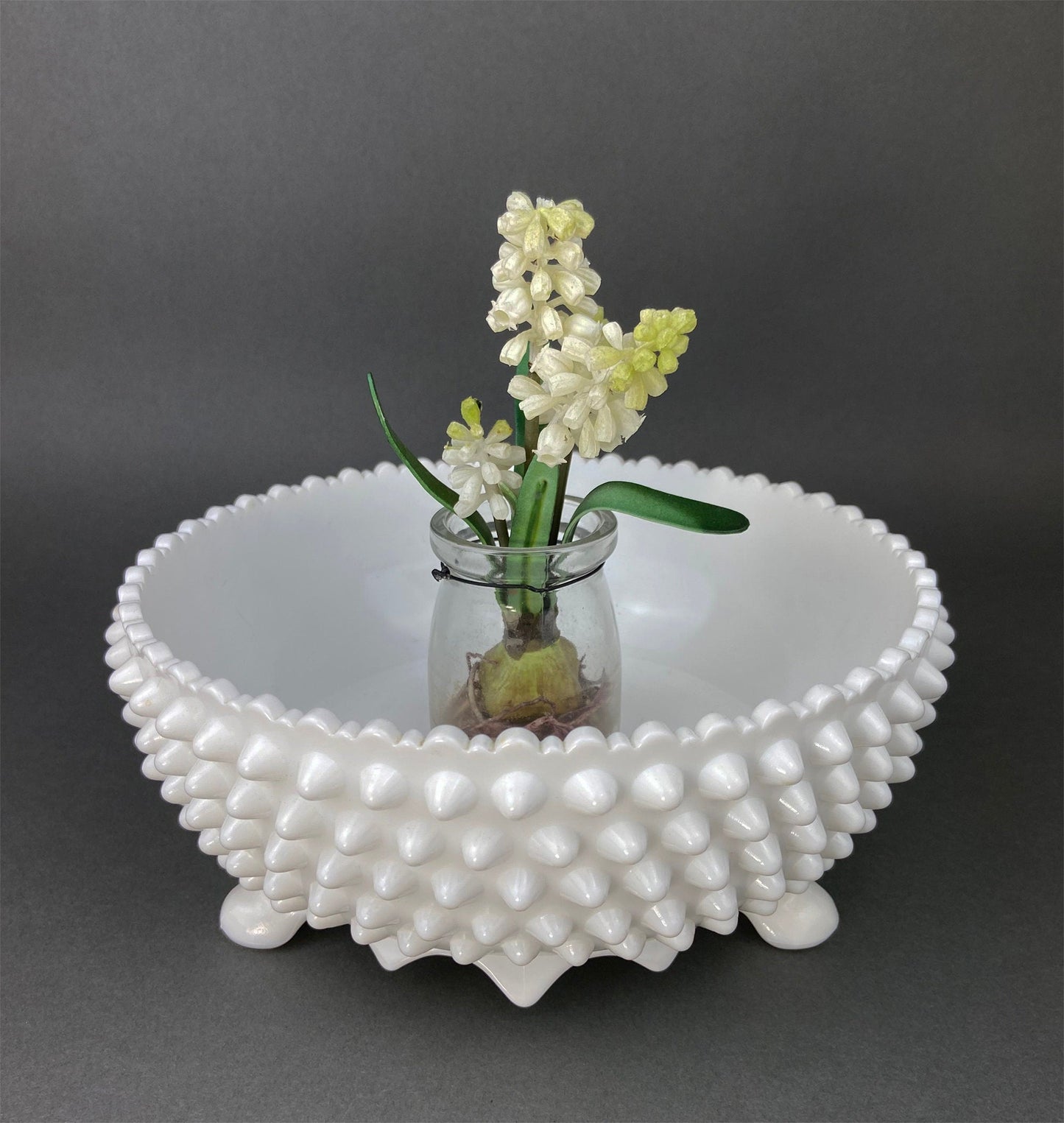 Vintage Milk Glass Bowl.  Serving Dish with Reticulated Rim.  Open Lace White Table Centerpiece. Collectibles. Replacements.