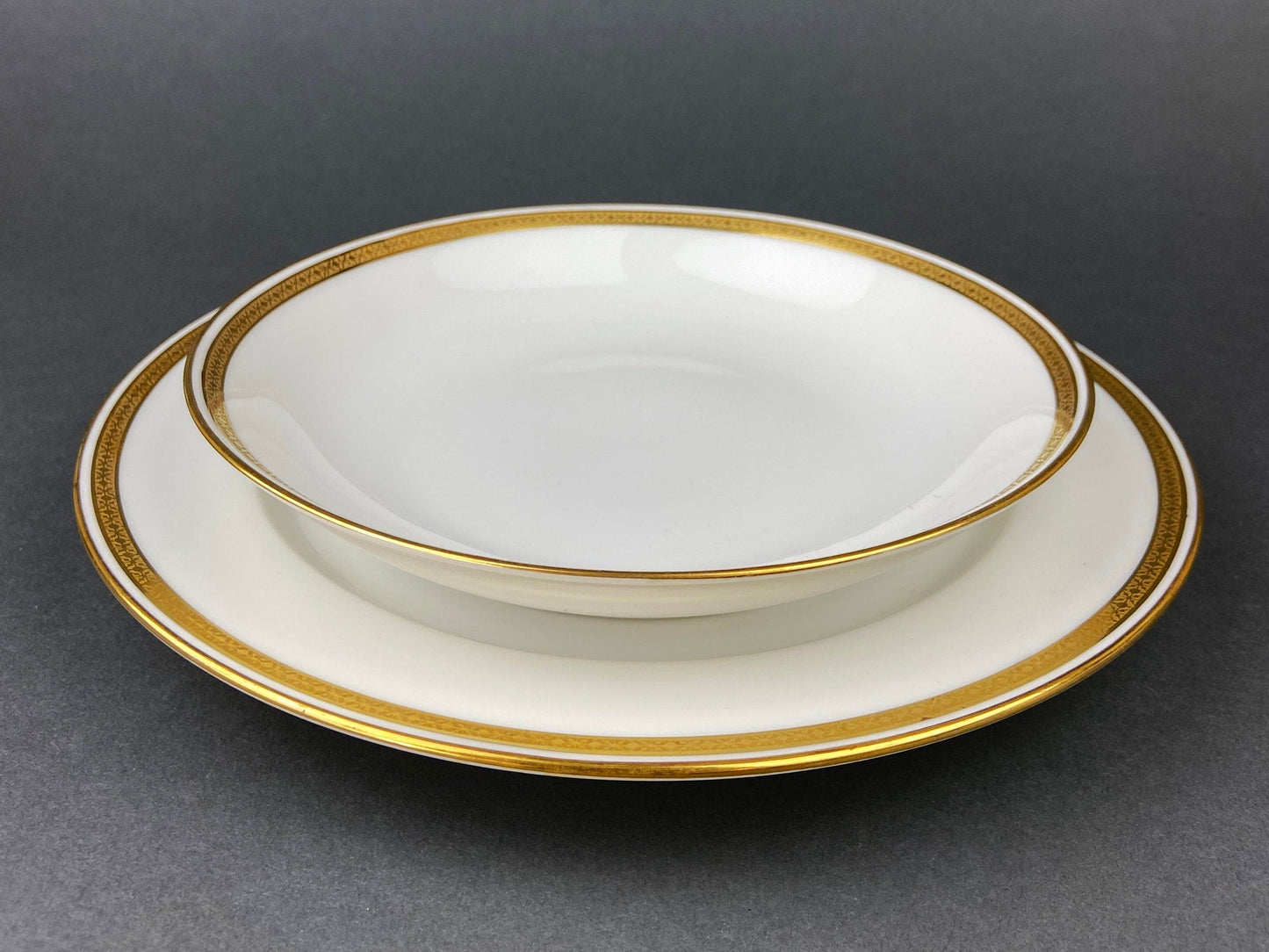 Antique Limoges Porcelain Tureen.  Wedding Band China. Soup Serving Dish. Finest Porcelain by Haviland, France