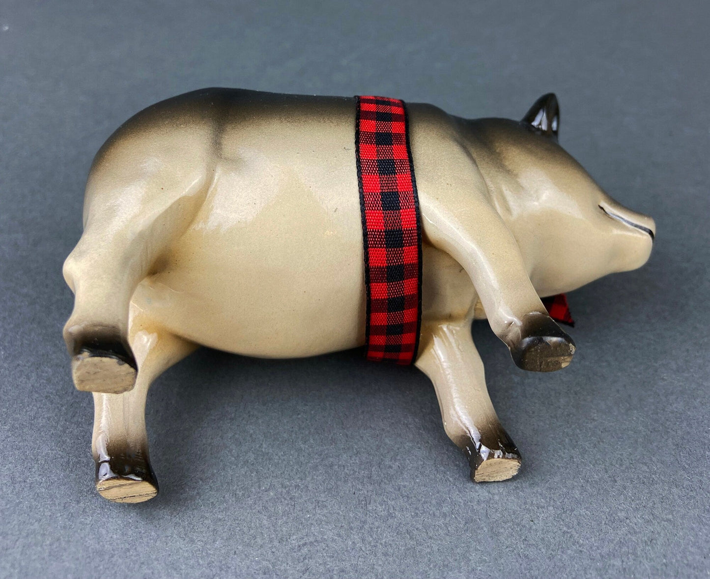 Luck Pigs Figurines.  New Year Gift of Cute Piggy with Bow for Good Luck/Year.  Gift for Pig Lovers/Collectors.