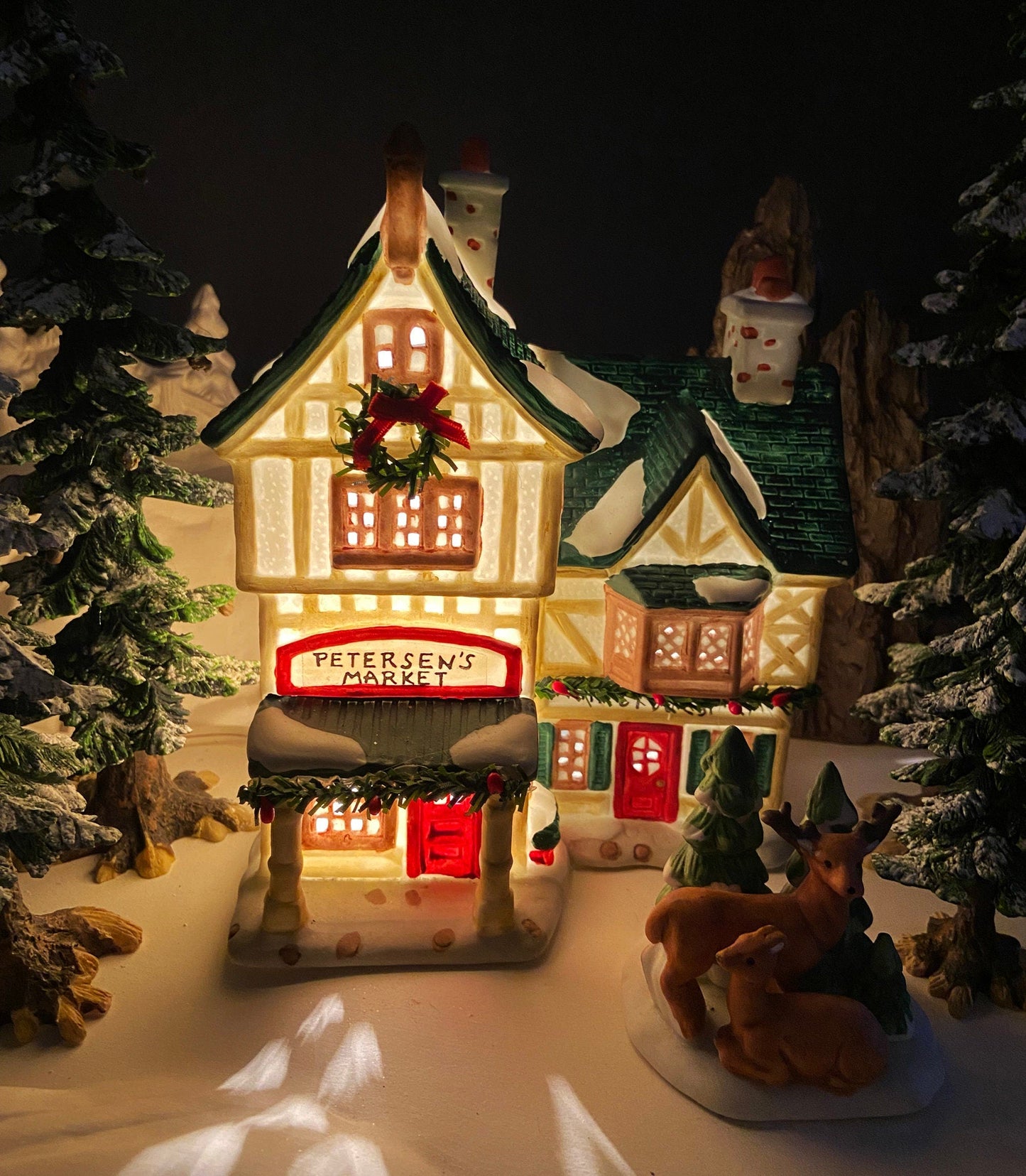 Christmas Village Accessories by Department 56.  Illuminated Village Church.  Dickens Village Series.
