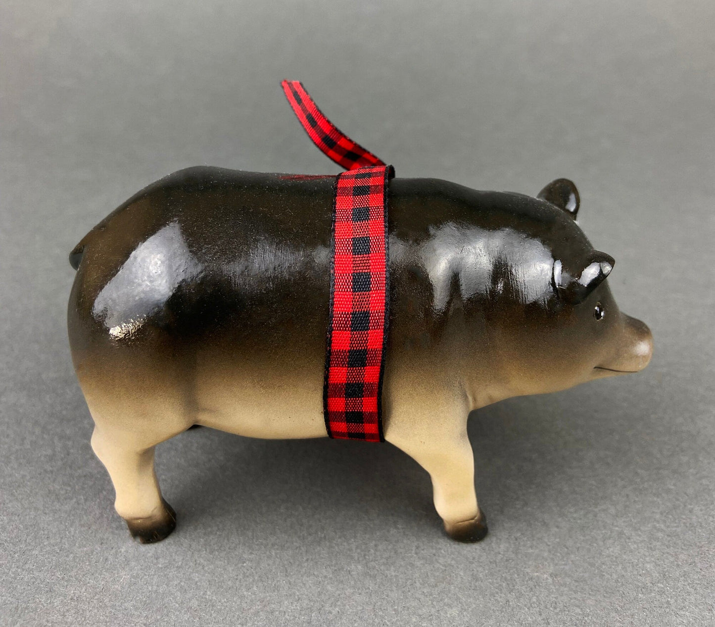 Luck Pigs Figurines.  New Year Gift of Cute Piggy with Bow for Good Luck/Year.  Gift for Pig Lovers/Collectors.