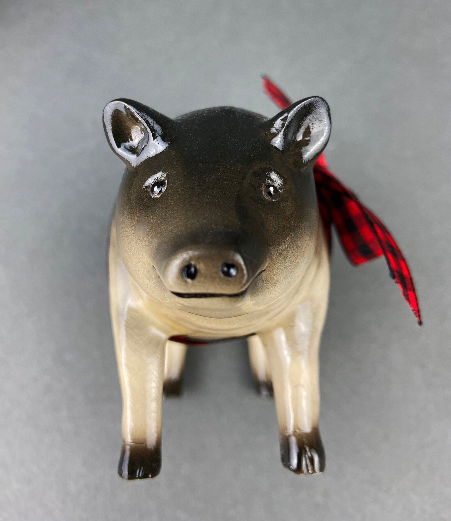 Luck Pigs Figurines.  New Year Gift of Cute Piggy with Bow for Good Luck/Year.  Gift for Pig Lovers/Collectors.