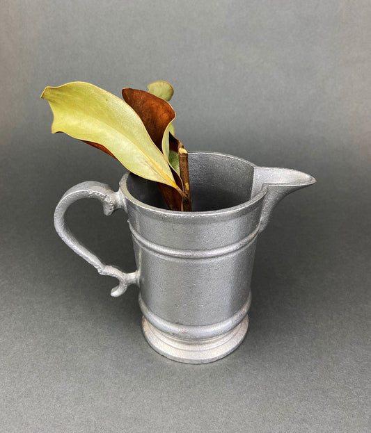 Vintage Pewter Pitcher. Small Collectible Pitcher. Home or Restaurant Decor.  Film or Food Styling Prop.