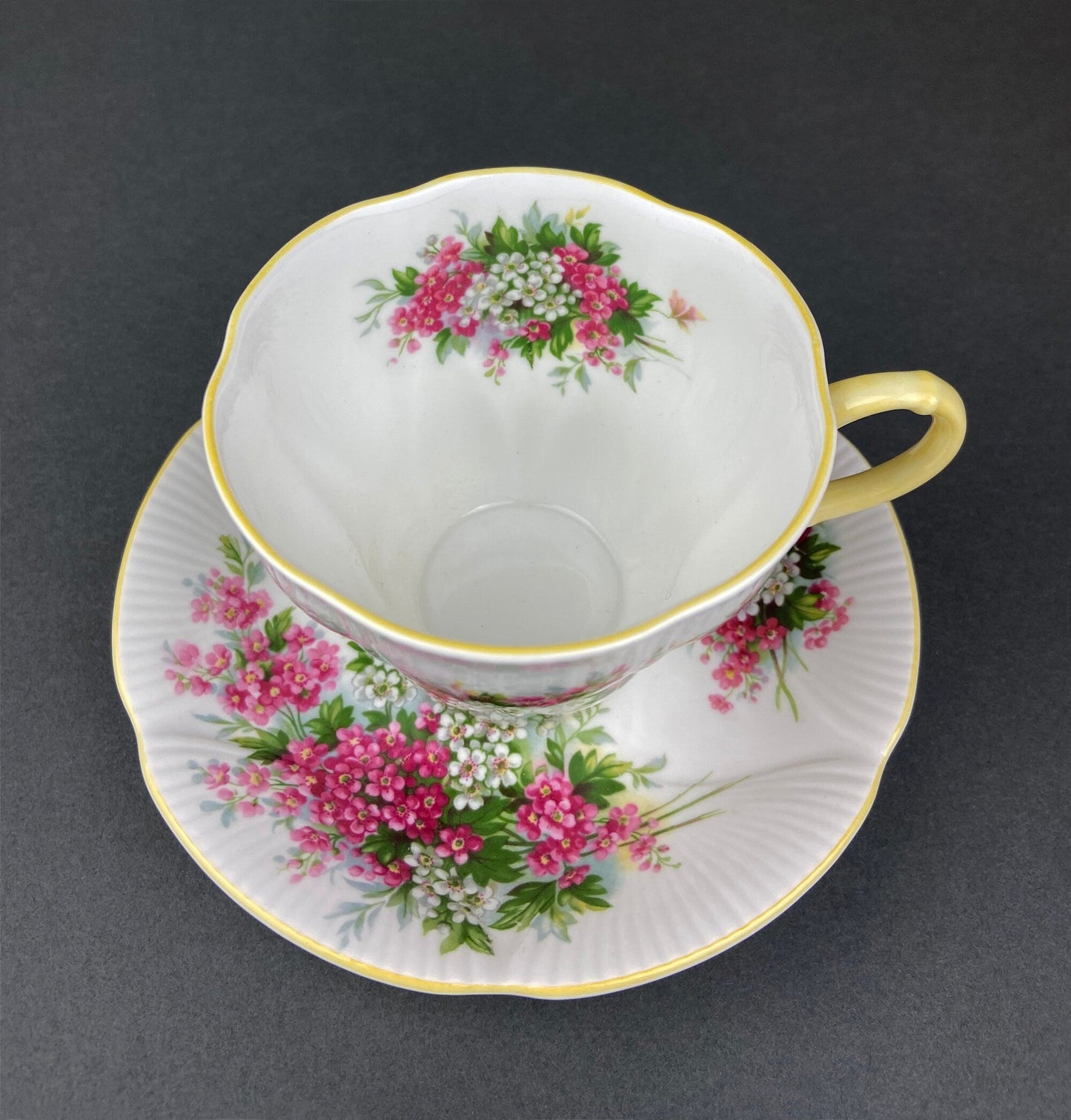 Vintage Aynsley Fine Bone China Tea Cup and Saucer - Floral England