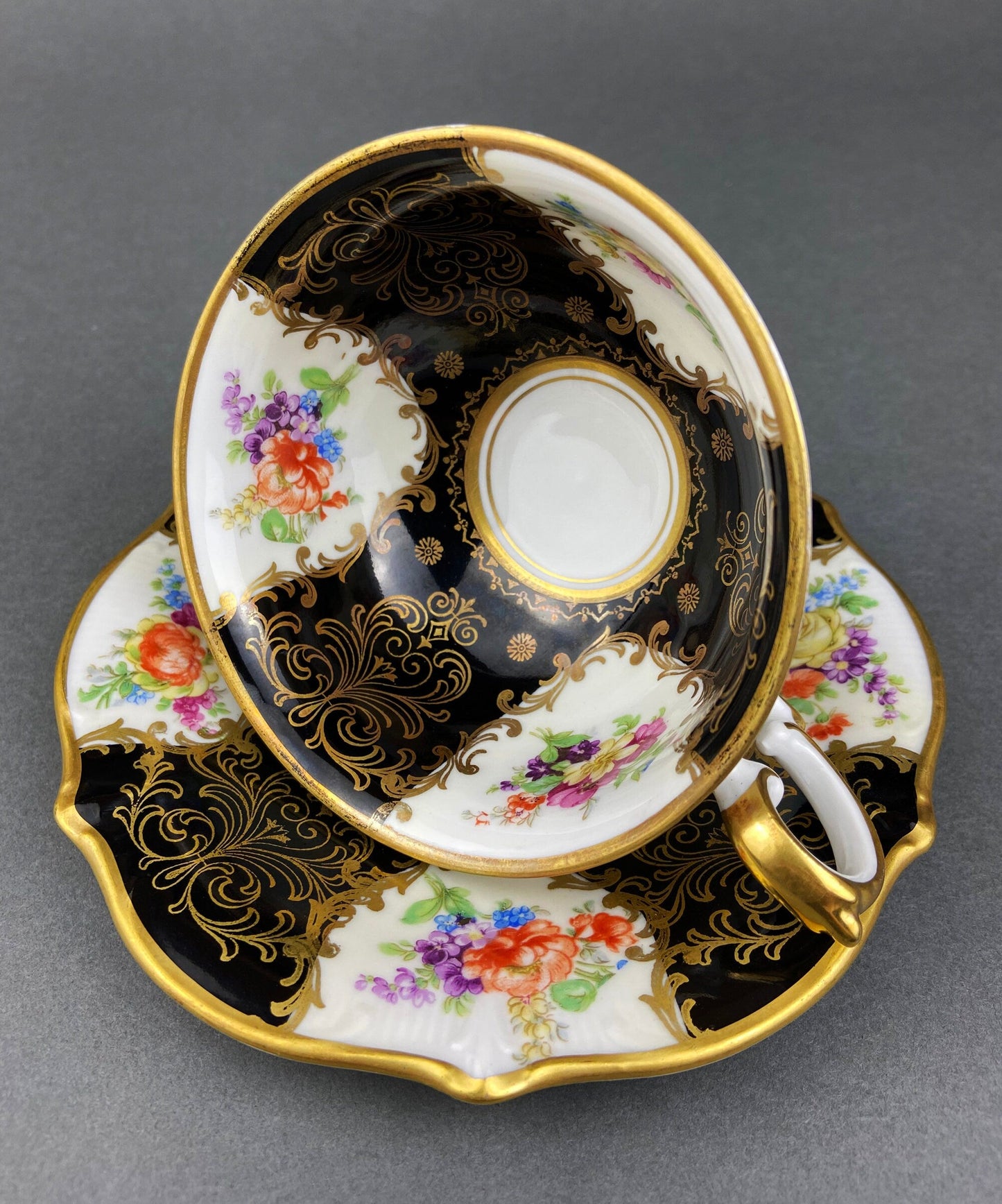 Vintage Tuscan Naples Tea Cup and Saucer. Fine English Bone China. Made in England.