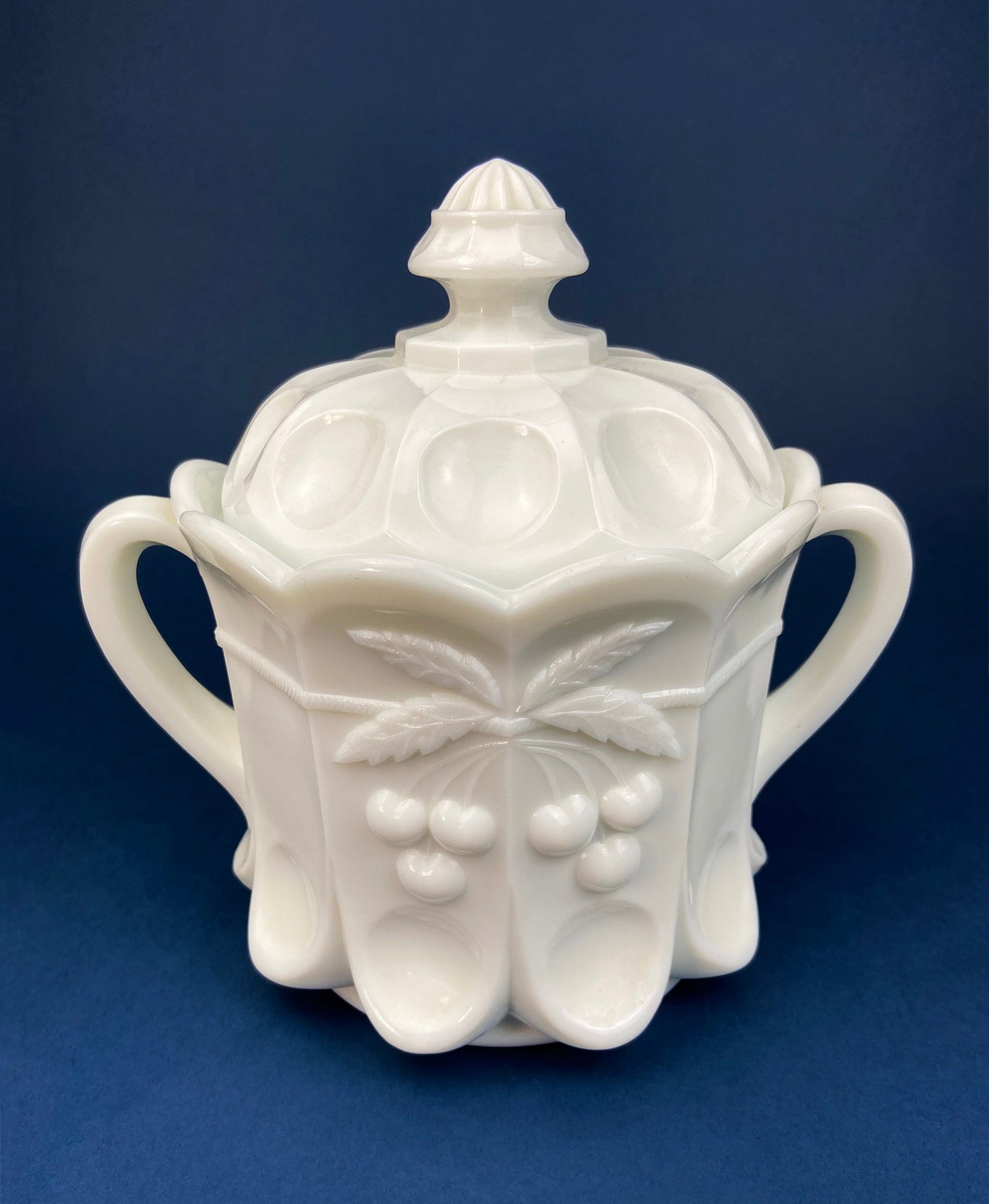 Pink Milk Glass Footed Creamer.  Pear Motif.  Collectible Tableware. Gift for Her.