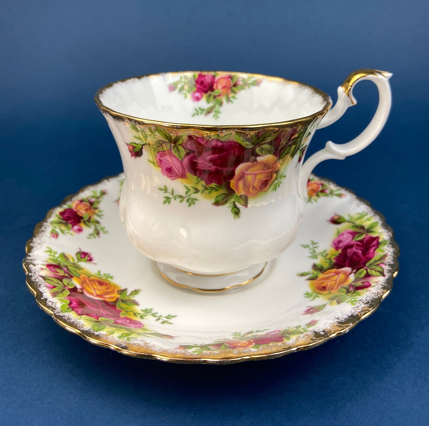 Royal Albert Cup and Saucer. Old Country Motif Coffee or Tea Set. Made in England. Replacements.
