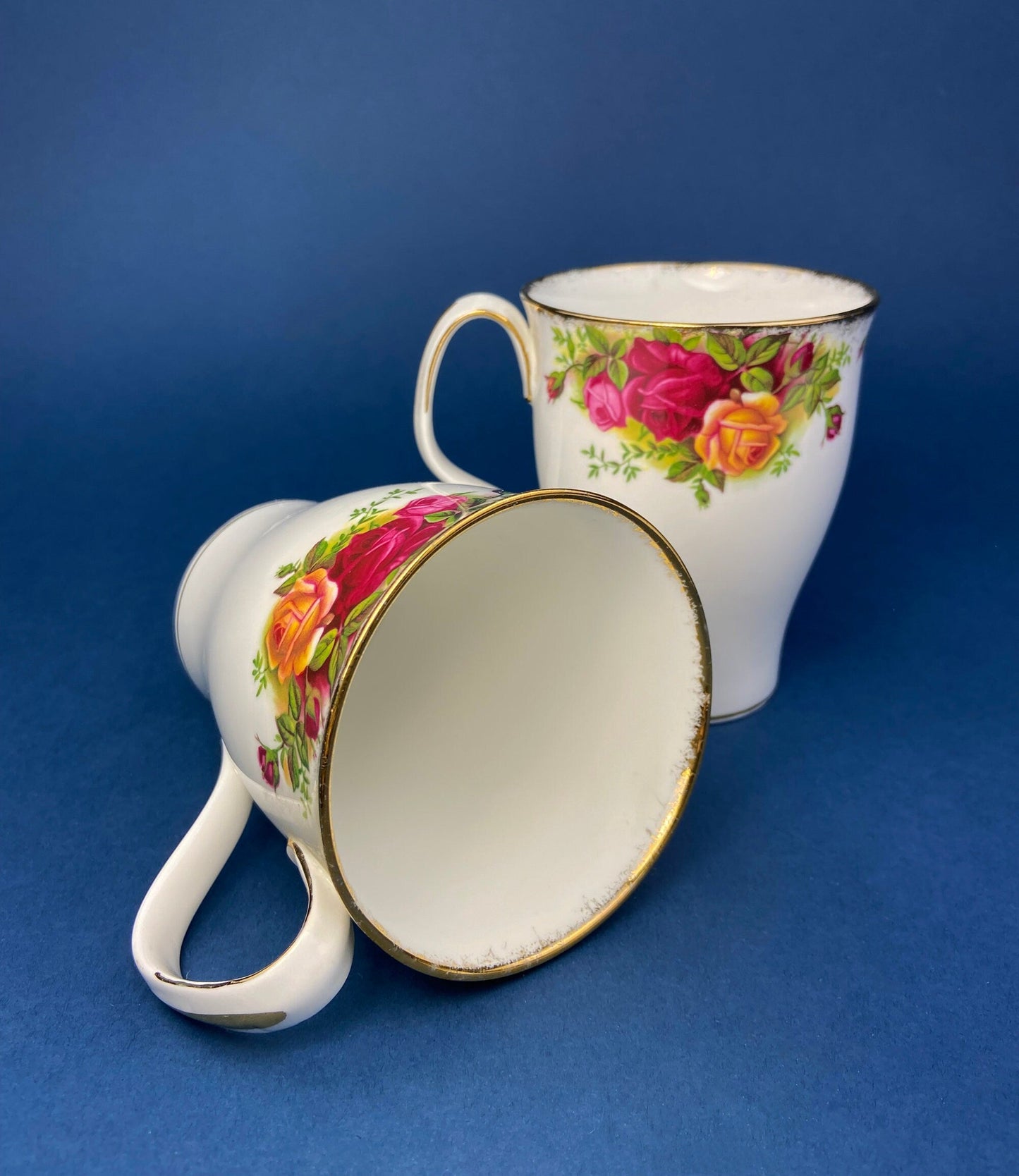 Royal Albert Tea Cup Cup and Saucer. Mug Sized Old Country Roses Coffee/Tea Set. Made in England. Gift for Mom. Gift for Her.