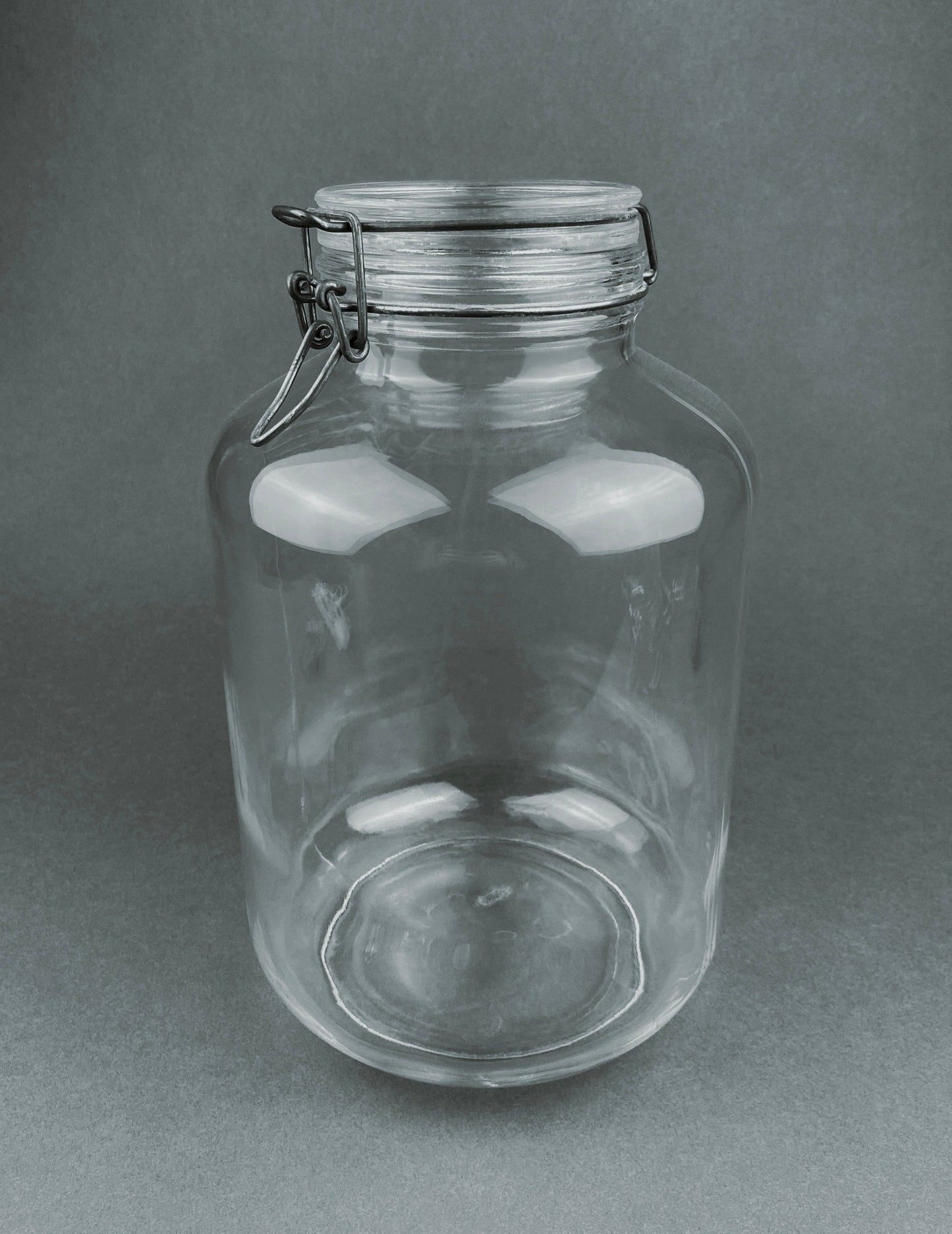 Glass Jar. Large Hermetic Jar by Ermettico FV Control. Glass Storage Jar Made in Italy.