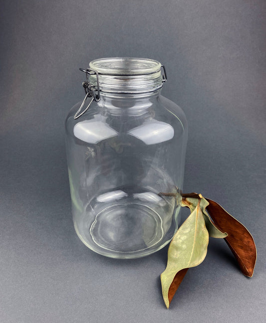 Glass Jar. Large Hermetic Jar by Ermettico FV Control. Glass Storage Jar Made in Italy.