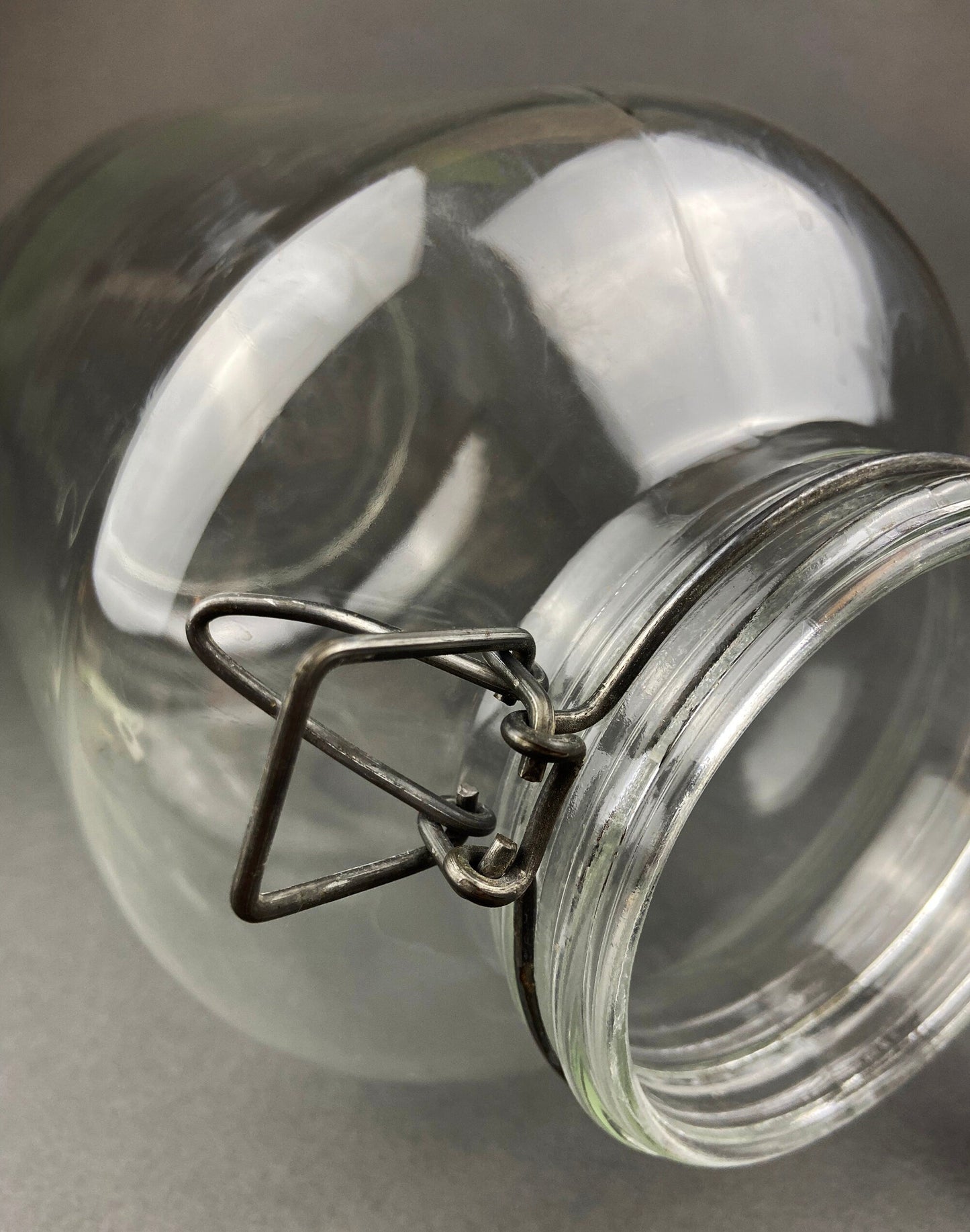 Glass Jar. Large Hermetic Jar by Ermettico FV Control. Glass Storage Jar Made in Italy.