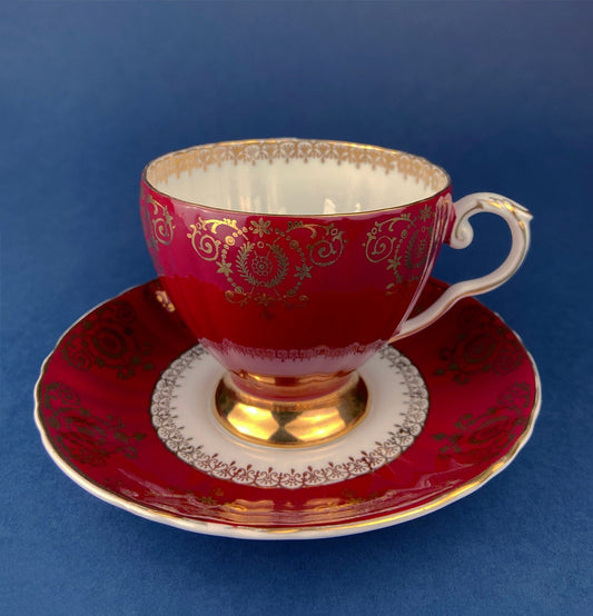 Vintage Teacup, Coffee Cup and Saucer.  Royal Grafton. Fine Bone China Made in England.