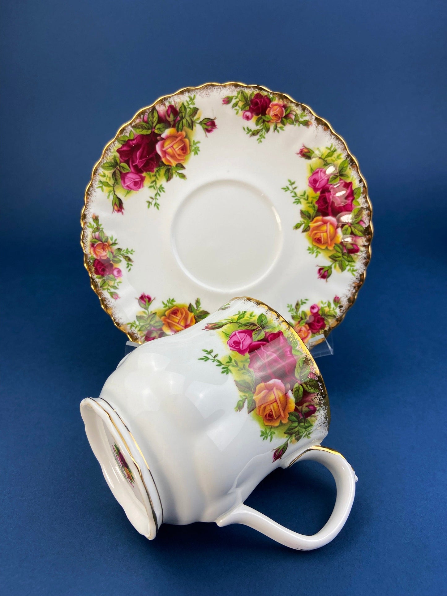 Royal Albert Cup and Saucer. Old Country Motif Coffee or Tea Set. Made in England. Replacements.