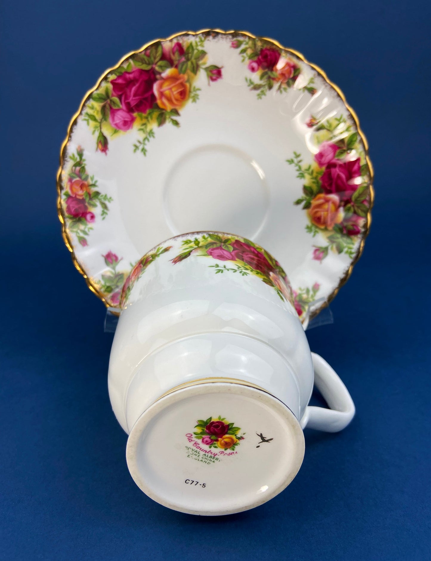 Royal Albert Cup and Saucer. Old Country Motif Coffee or Tea Set. Made in England. Replacements.