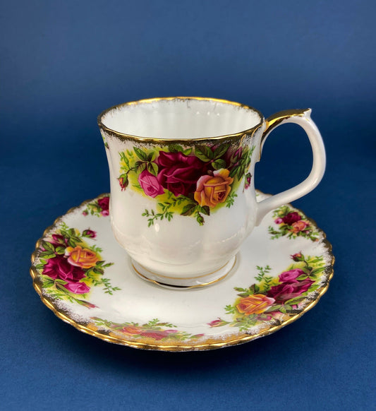 Royal Albert Cup and Saucer. Old Country Motif Coffee or Tea Set. Made in England. Replacements.