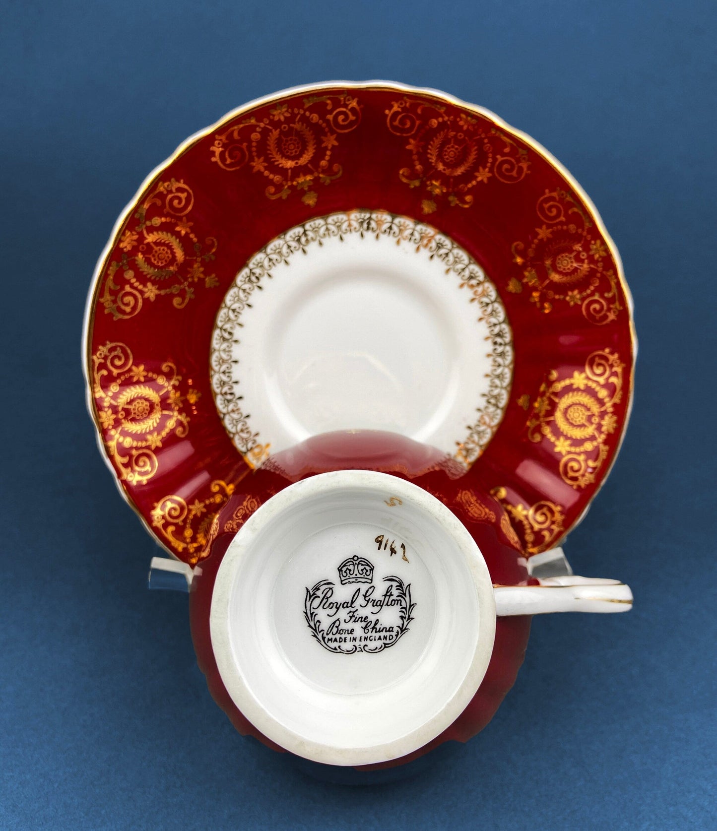 Vintage Teacup, Coffee Cup and Saucer.  Royal Grafton. Fine Bone China Made in England.