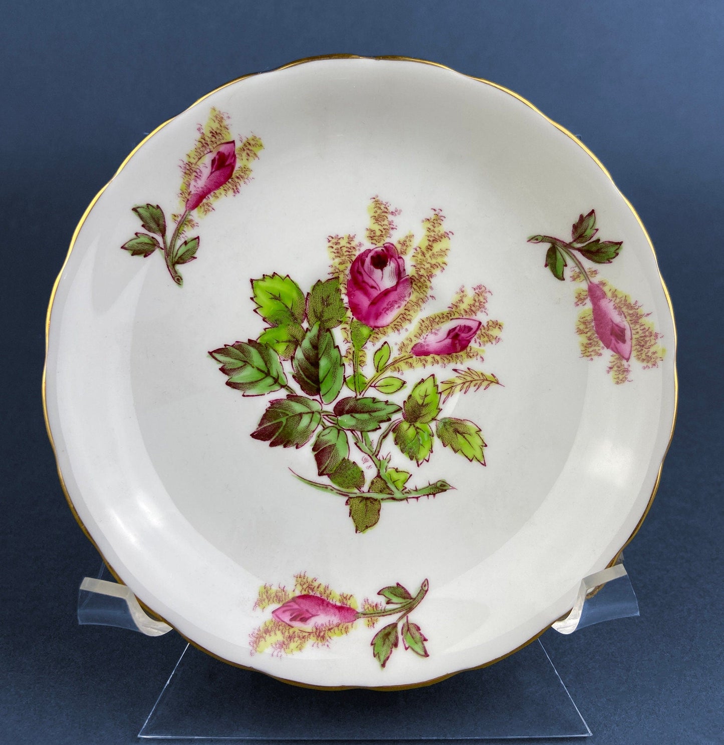 Vintage Tea/Coffee Cup and Saucer. Royal Chelsey Moss Rose. English Bone China. Fine Dining. Collectible Cup and Saucer.