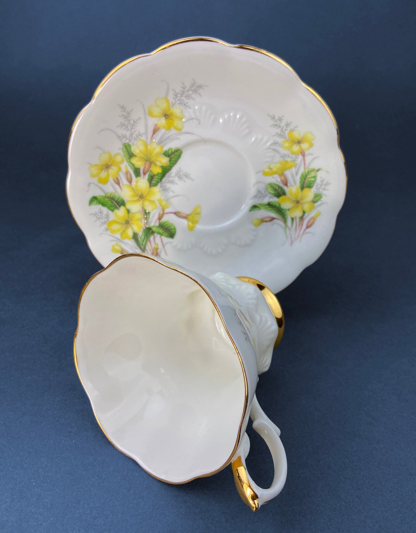 Vintage Royal Albert Bone China Tea Cup and Saucer: Primrose Friendship Series