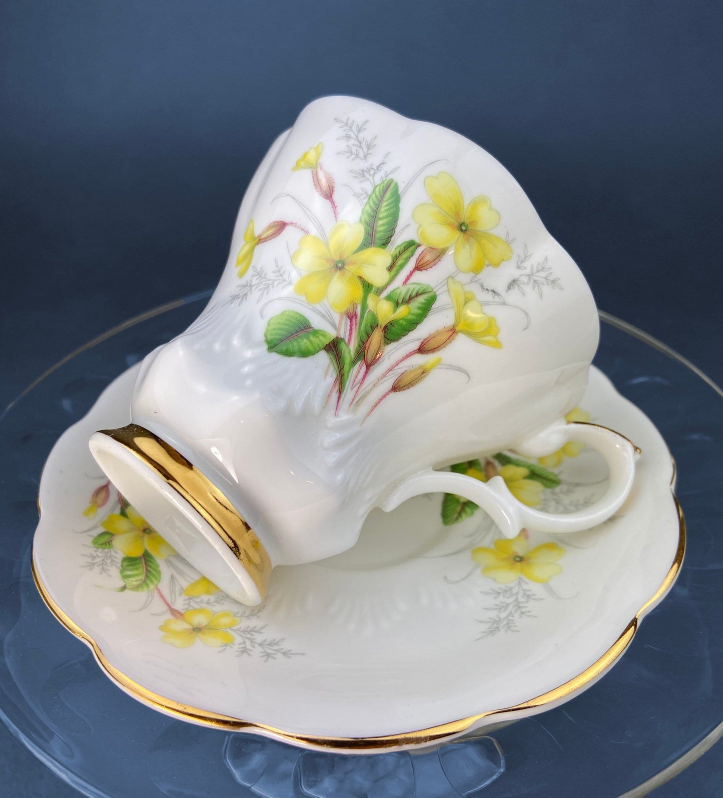 Vintage Royal Albert Bone China Tea Cup and Saucer: Primrose Friendship Series