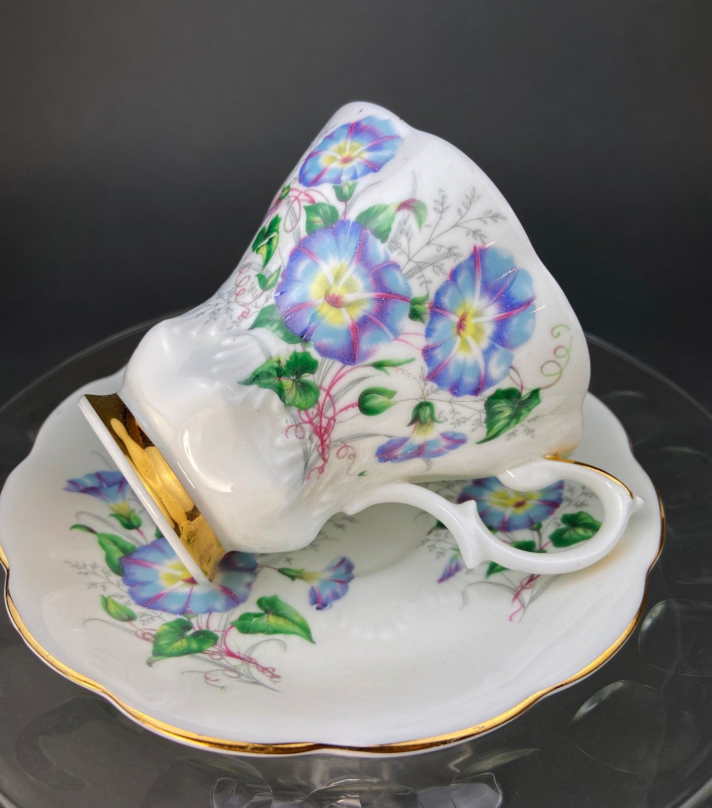 Vintage Royal Albert Tea Cup and Saucer. Friendship Series of 12. Carnation Motif. Fine Bone China Made in England.