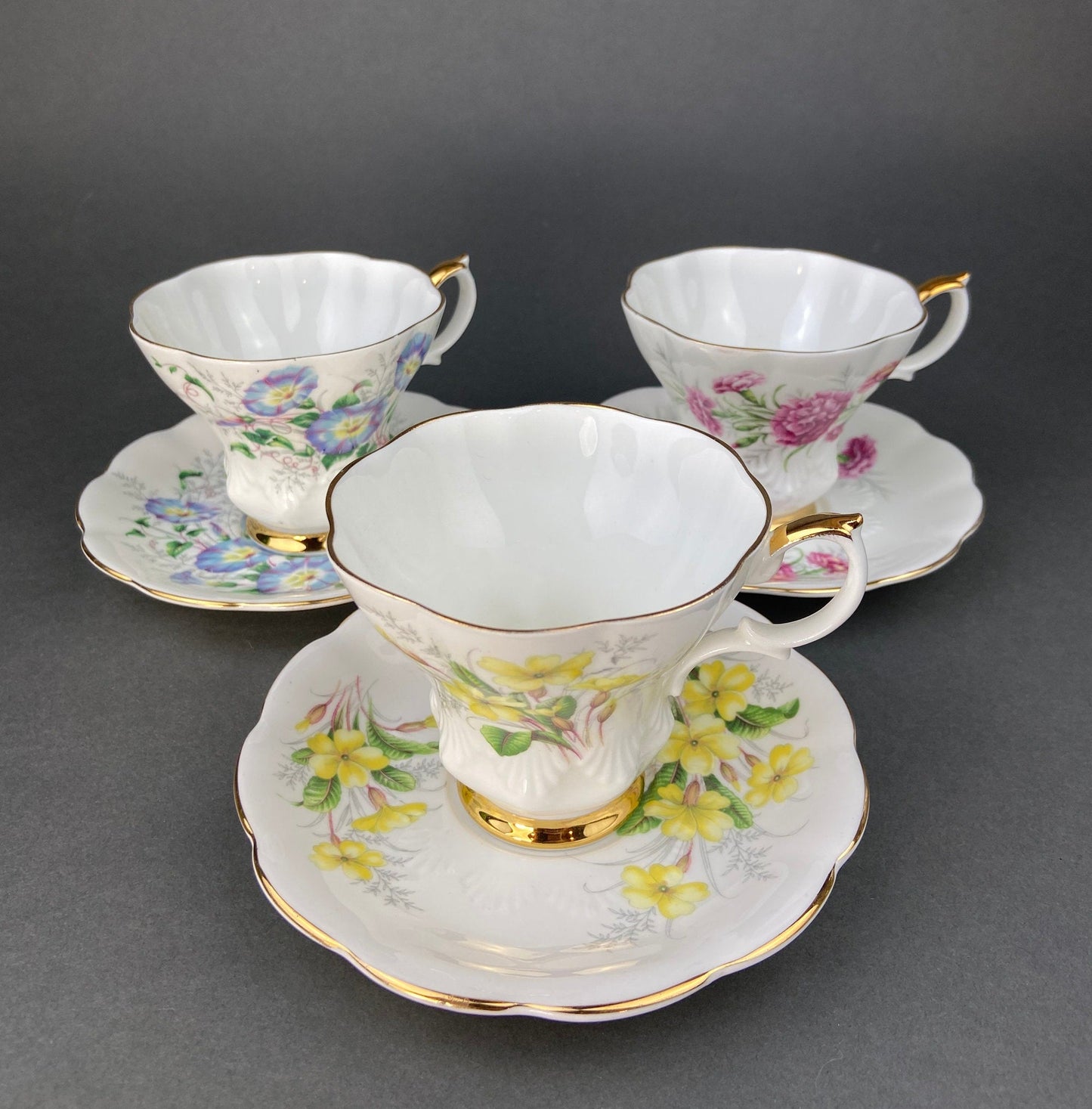 Vintage Royal Albert Bone China Tea Cup and Saucer: Primrose Friendship Series