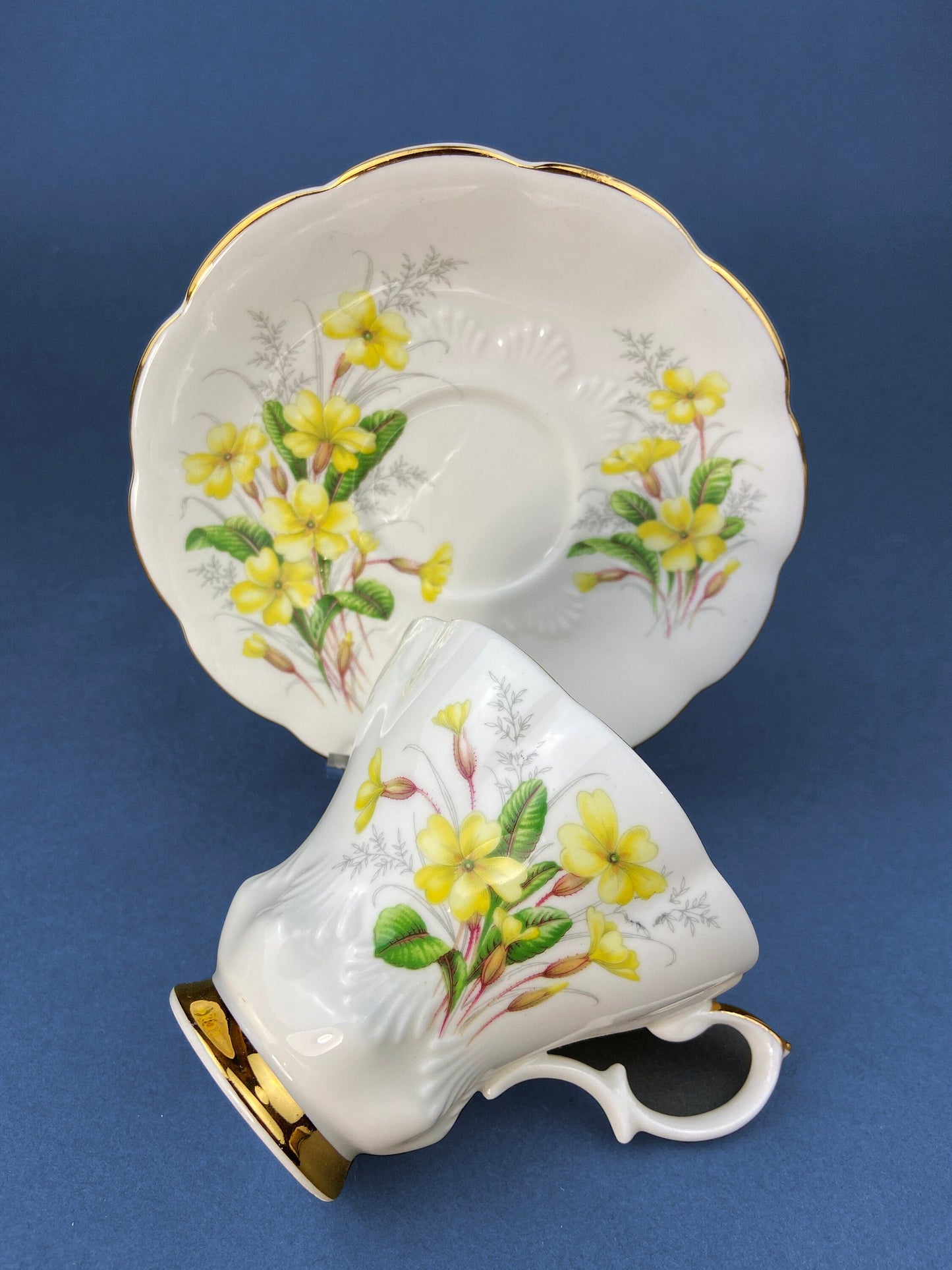 Vintage Royal Albert Bone China Tea Cup and Saucer: Primrose Friendship Series