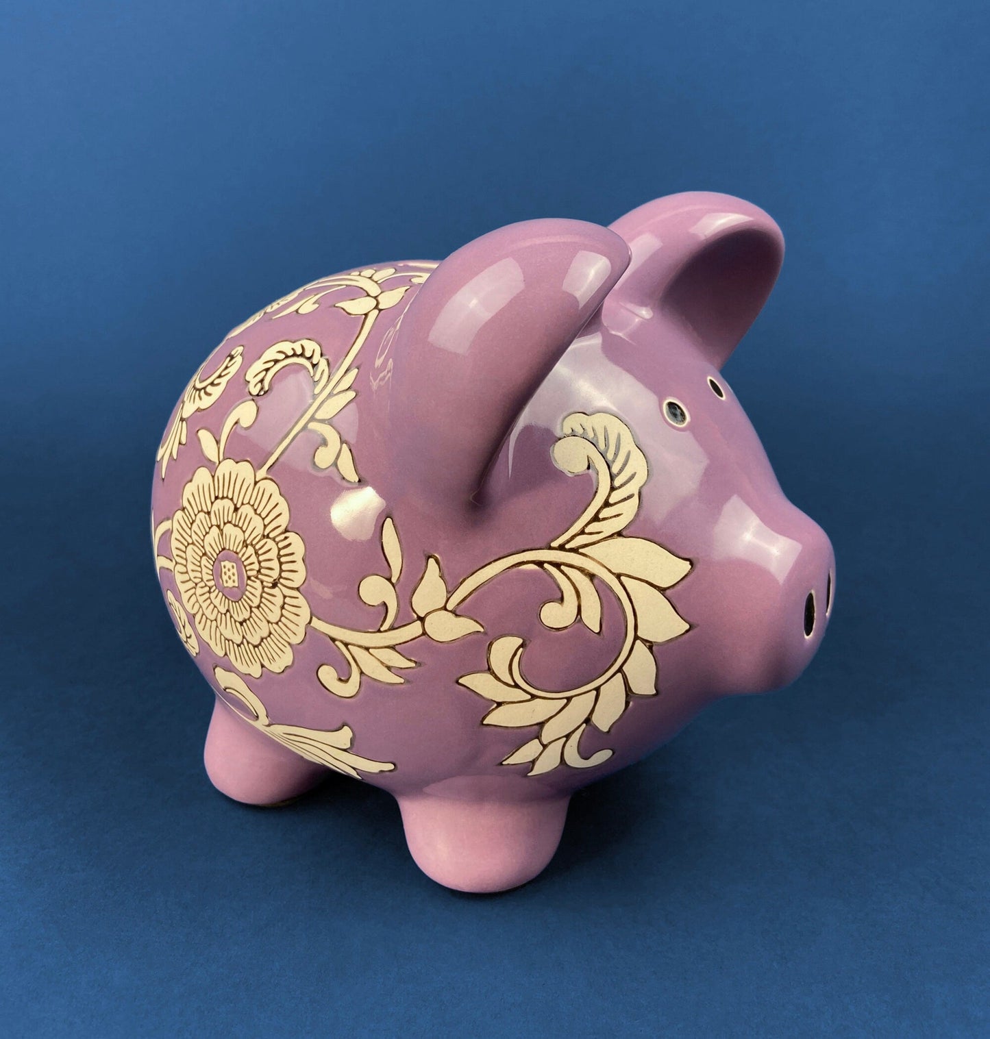 Vintage Cast Iron Piggy Bank. Black/White Metal Pig for Collecting Coins. Collectible Animal Shape Bank. Gift for Kids, Grandkids, Students