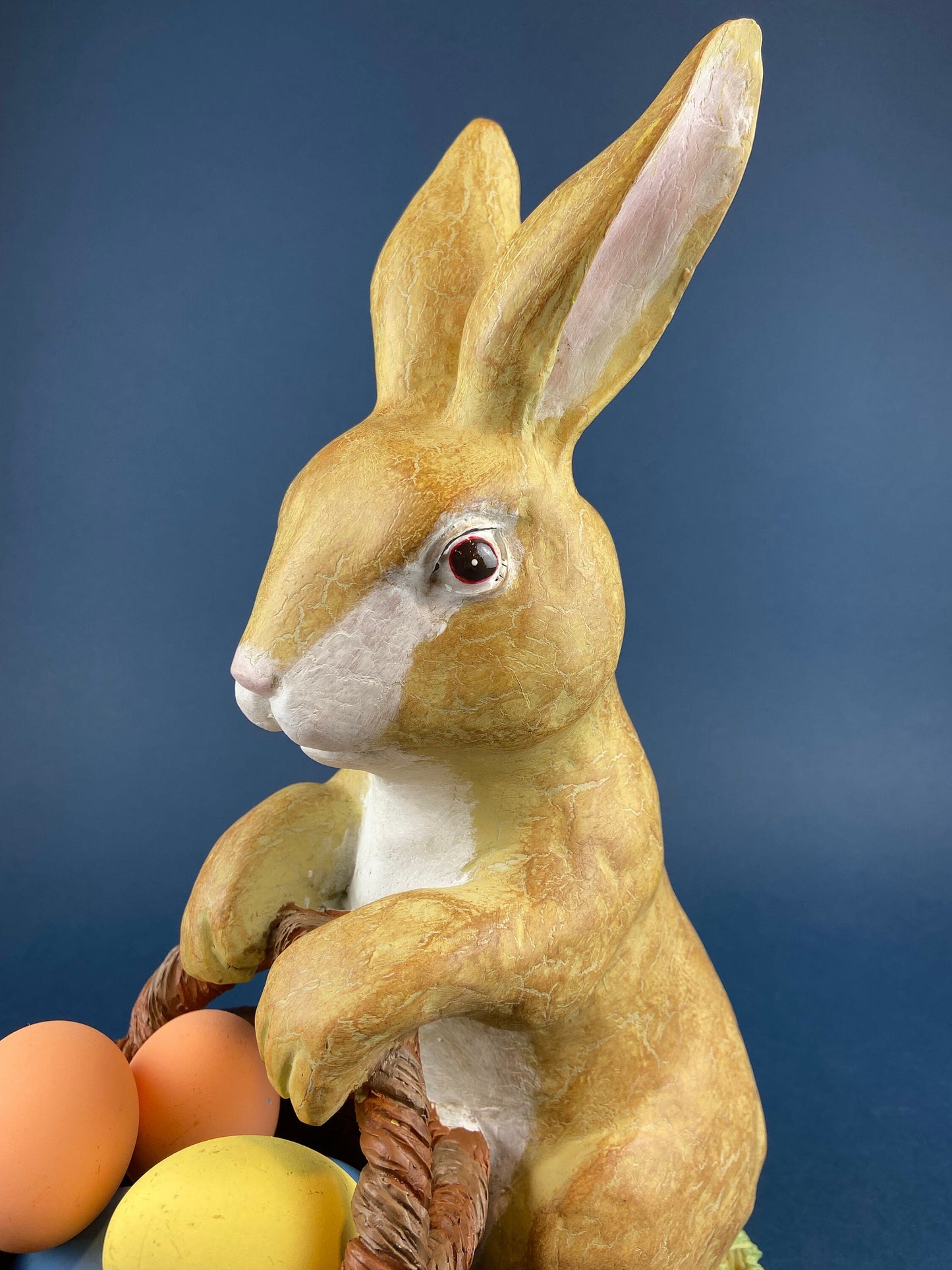 Blow Mold Oversized Yellow and Blue Eggs. Set of 2. Indoor Outdoor  Easter Spring Display. Home, Retail, Cafe, or Bakery Decor.