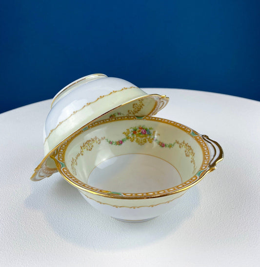 Noritake Renton Serving Bowls. Two 5.5" Vintage Porcelain Bowls for Berries, Nuts, Candy, Sauces or Dressings.  Fine Dining. Cottagecore.