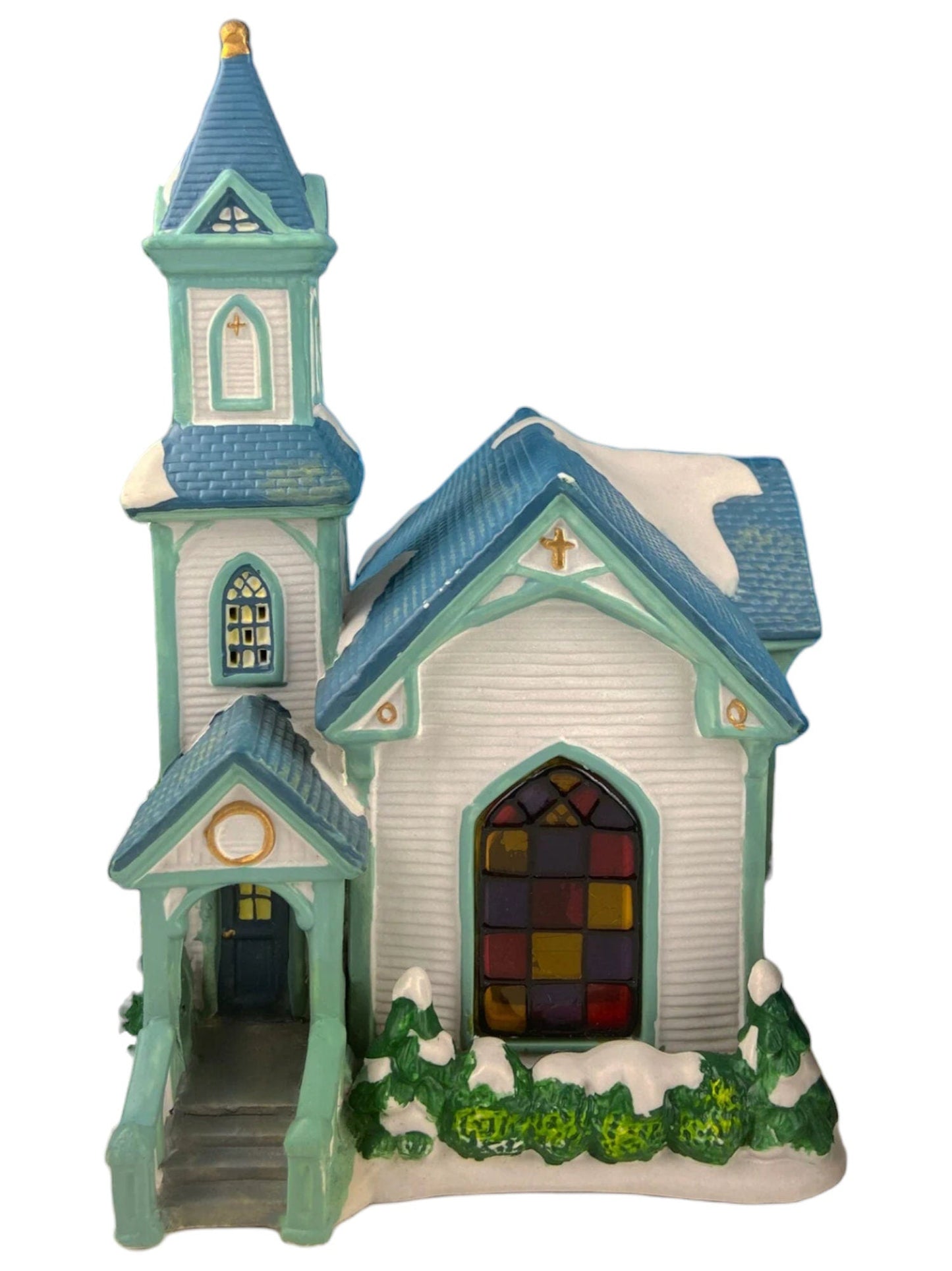 Christmas Village Accessories by Department 56.  Illuminated Village Church.  Dickens Village Series.