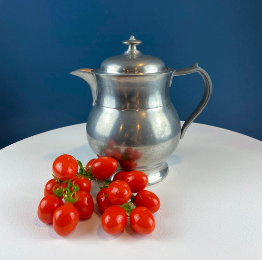 Vintage Large Pewter Pitcher/Pot/Vase. Collectible Woodbury Pewterers. Stunning For Dry or Live Flower Arrangements. Rustic Home Decor.
