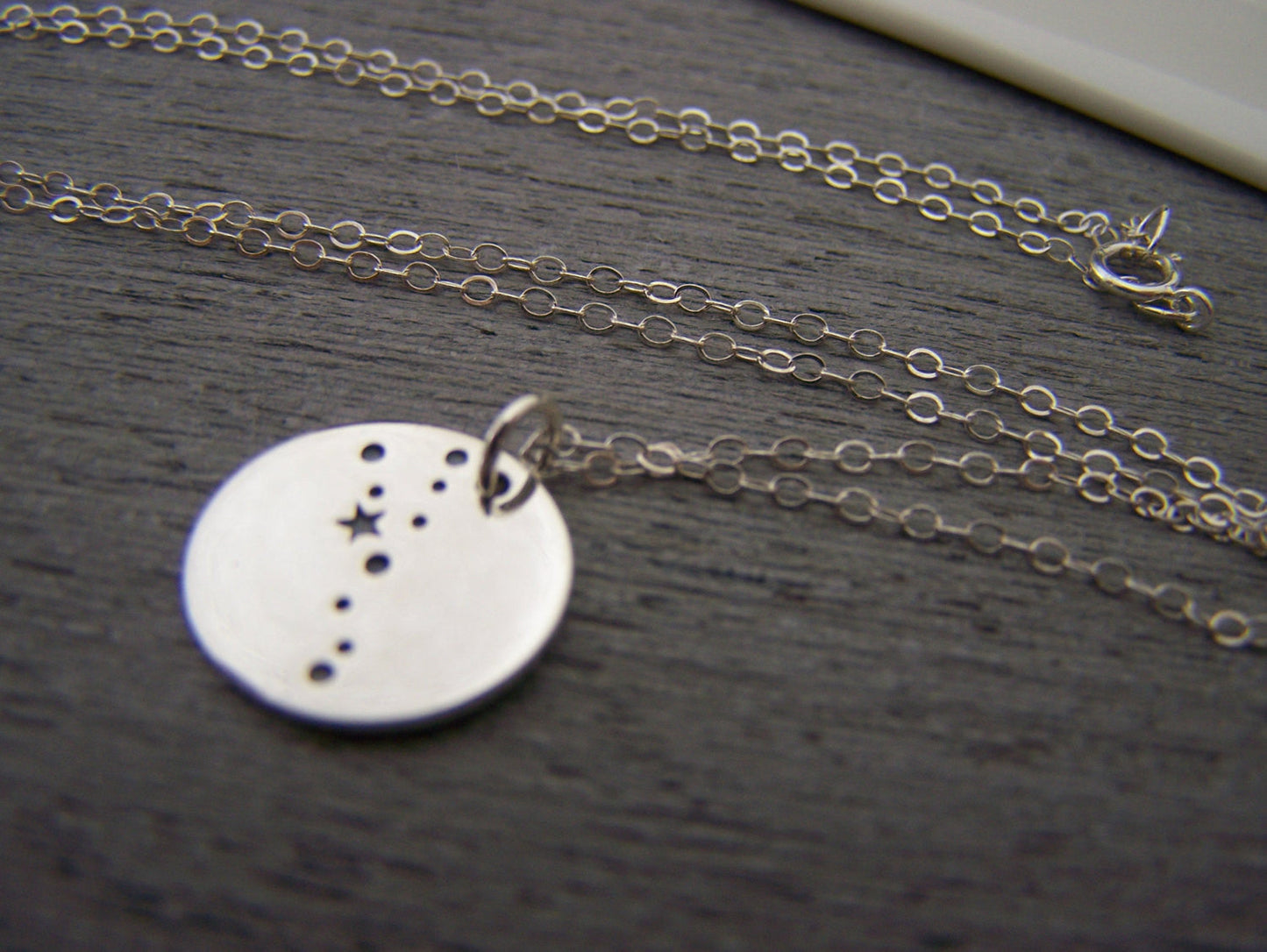 Taurus Zodiac Constellation Sterling Silver Necklace