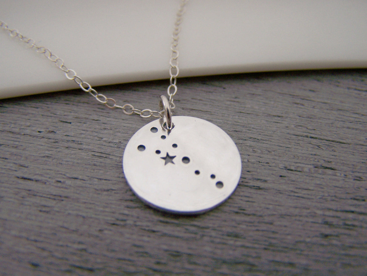 Taurus Zodiac Constellation Sterling Silver Necklace