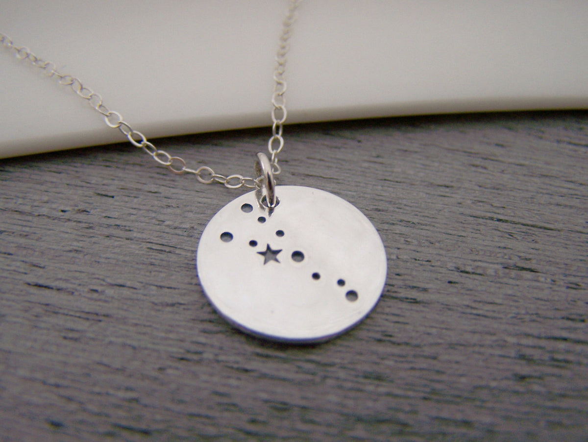 Taurus Zodiac Constellation Sterling Silver Necklace