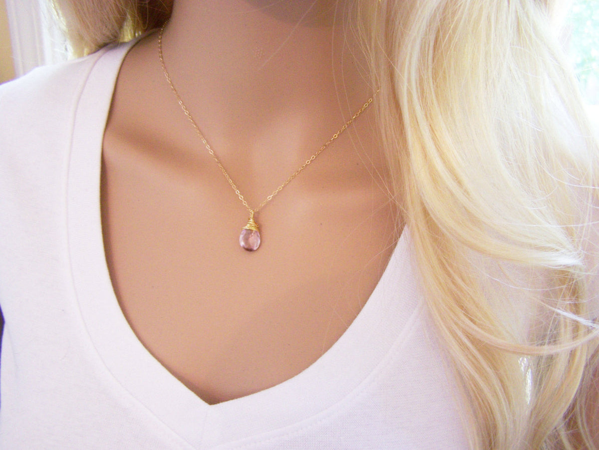June Birthstone Necklace – 14k Gold Filled