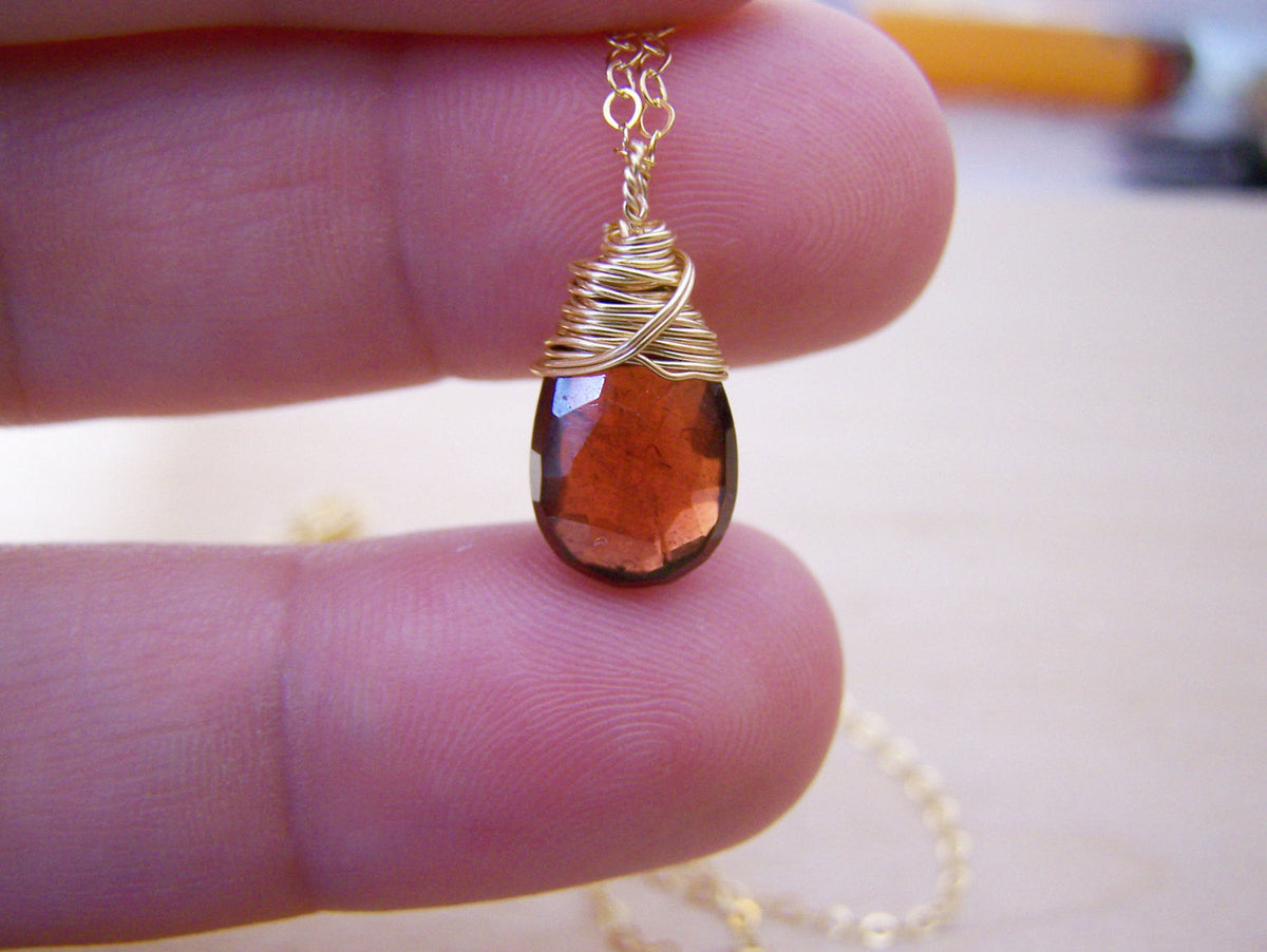 January Birthstone Necklace – Gold Filled