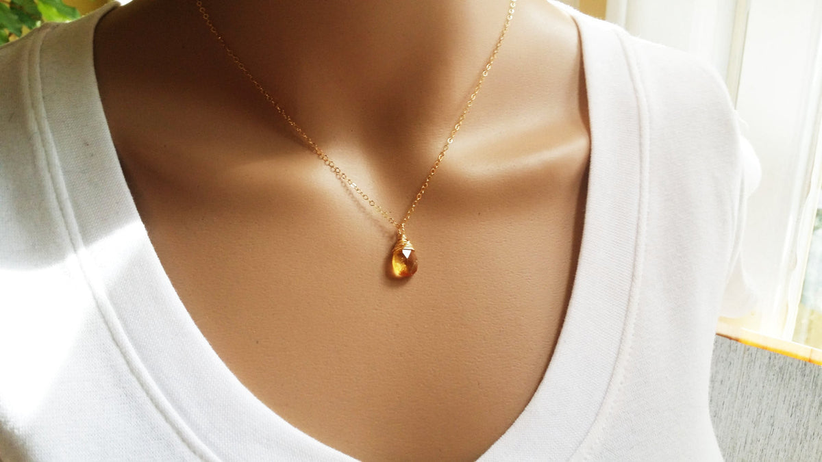 December Birthstone Necklace - Silver