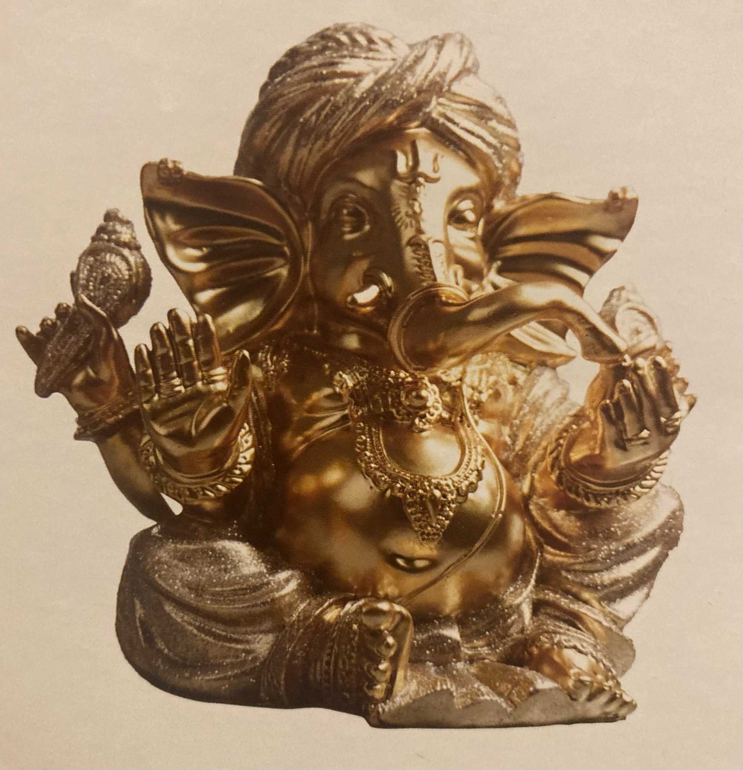 Golden Ganesh - 10 Inch