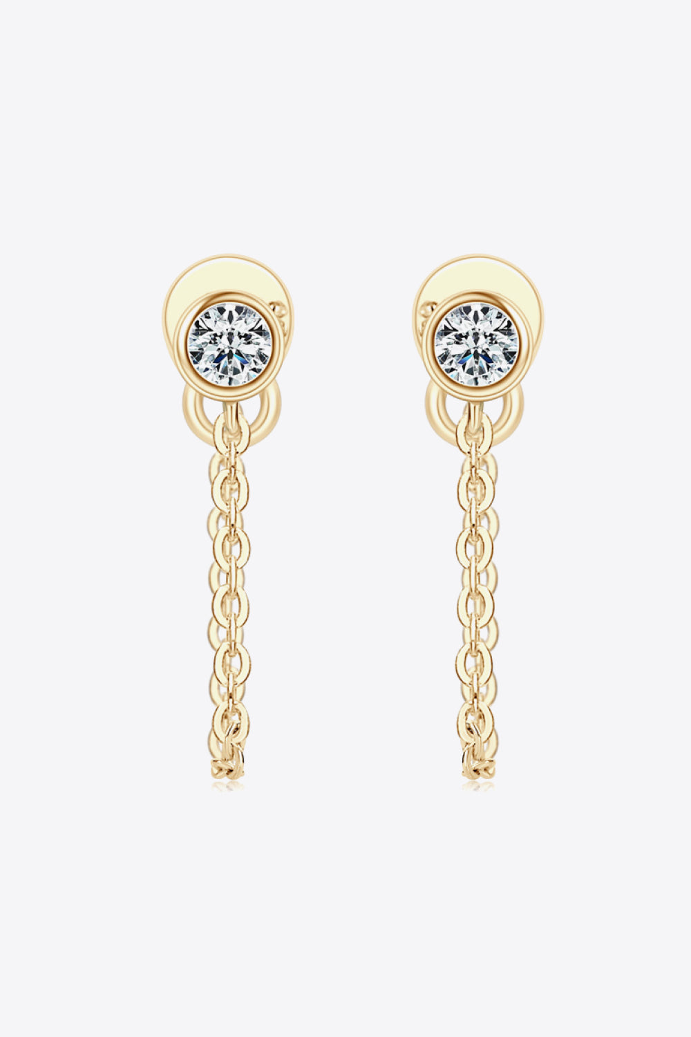 Inlaid Sparkala™ Chain Earrings (Platinum-Plated Fine Silver)